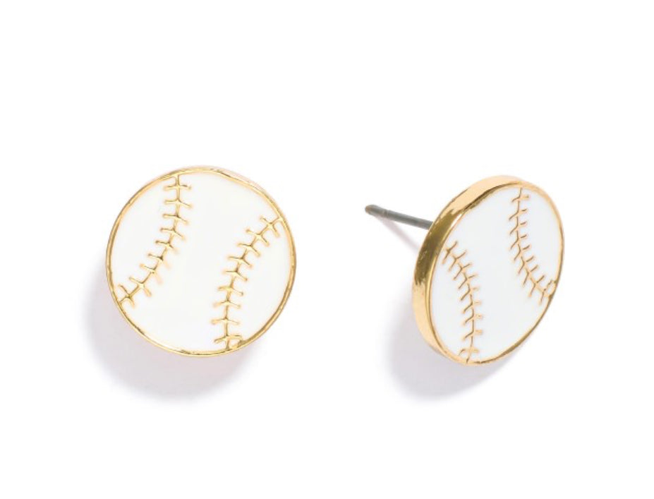 Baseball Stud Earrings