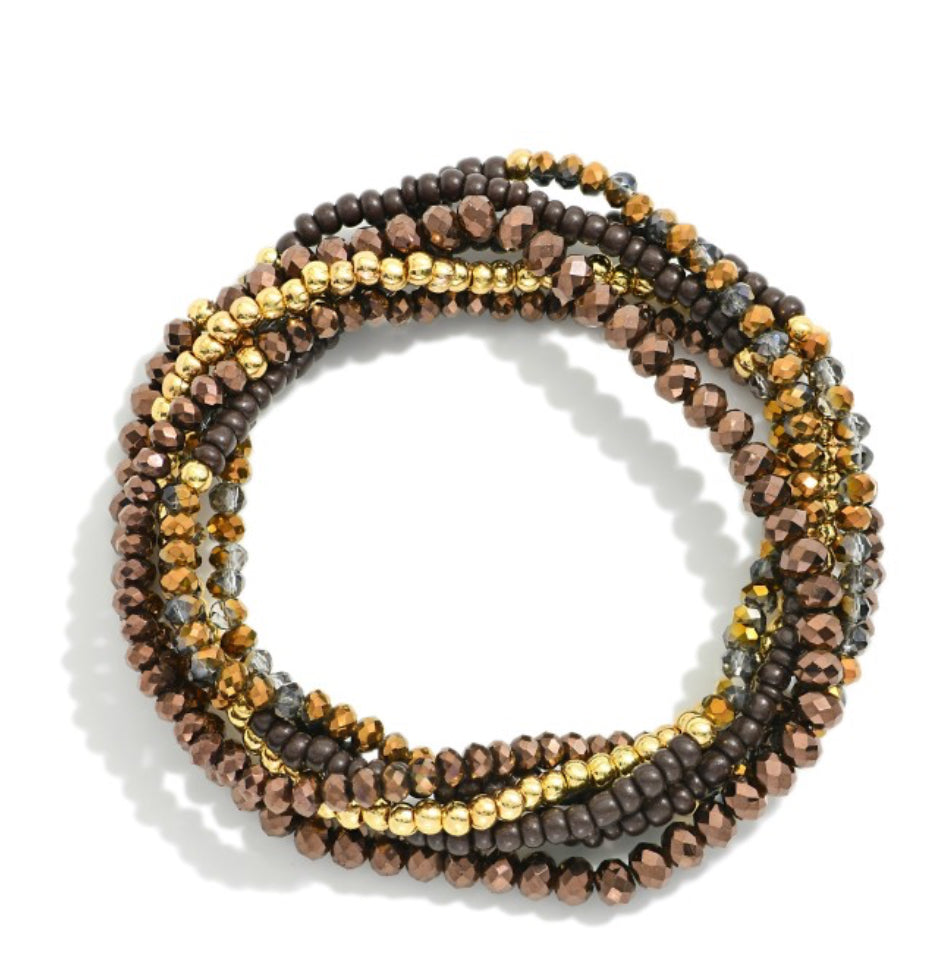 Six Beaded Bracelet Set