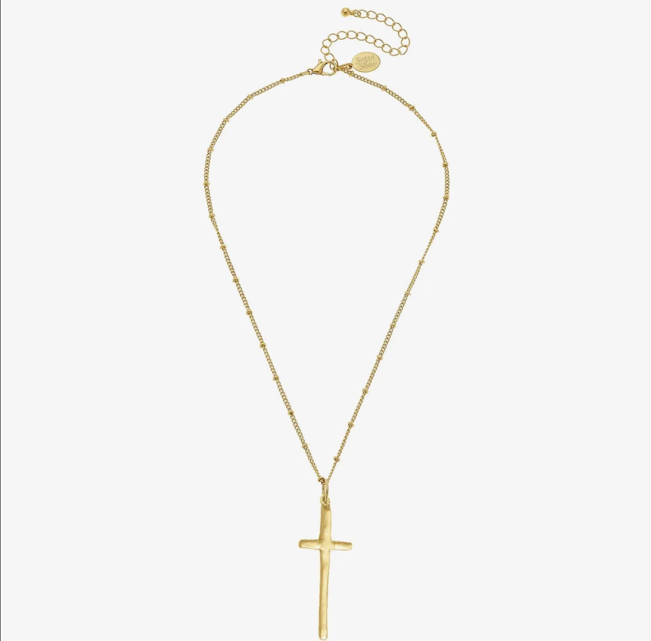 S.S. Dainty Elongated Cross Necklace