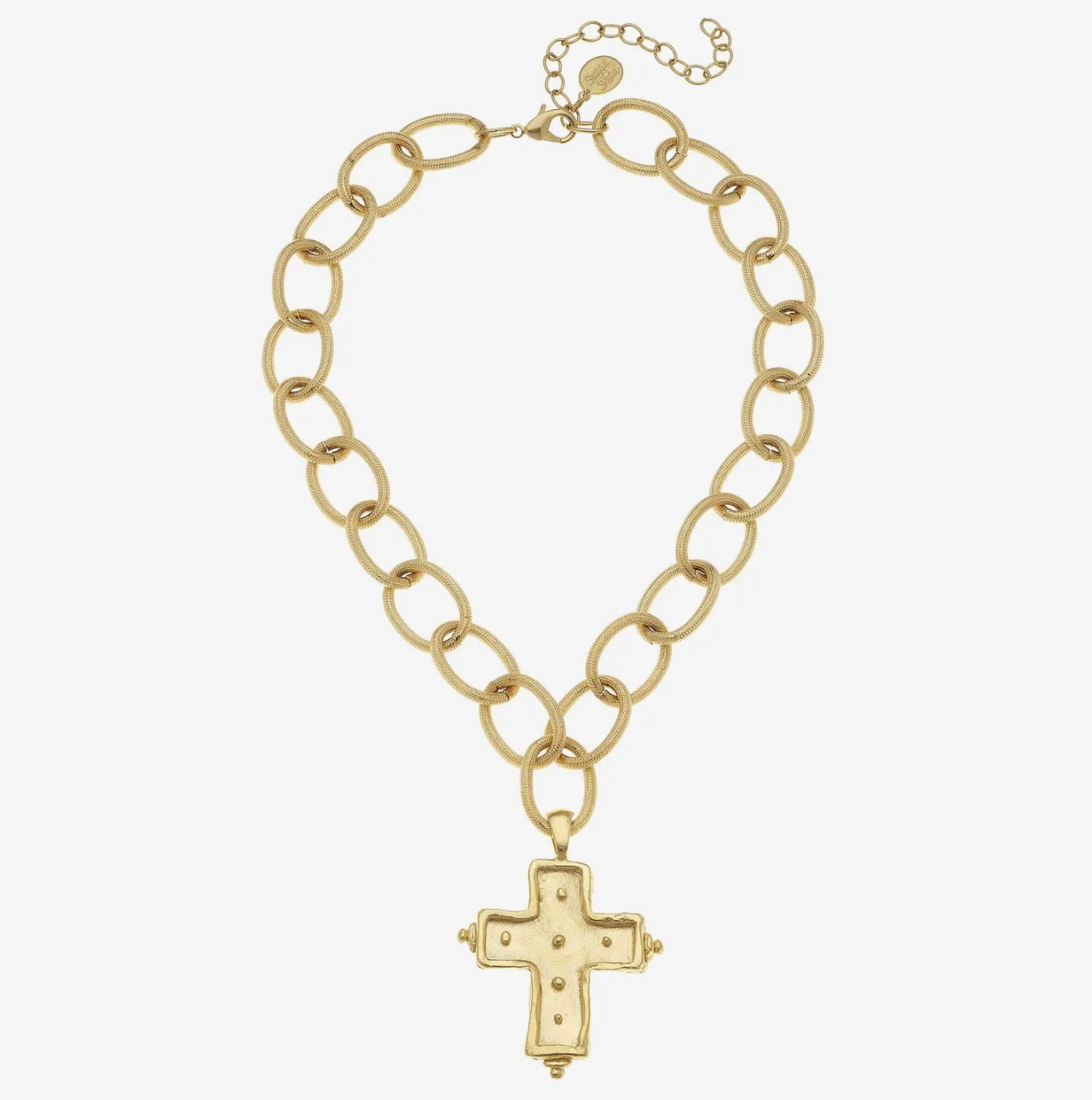 S.S. Handcast Gold Cross Necklace