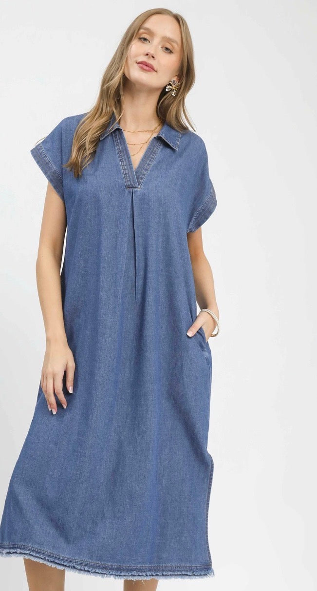 Simple Charm Denim Dress
