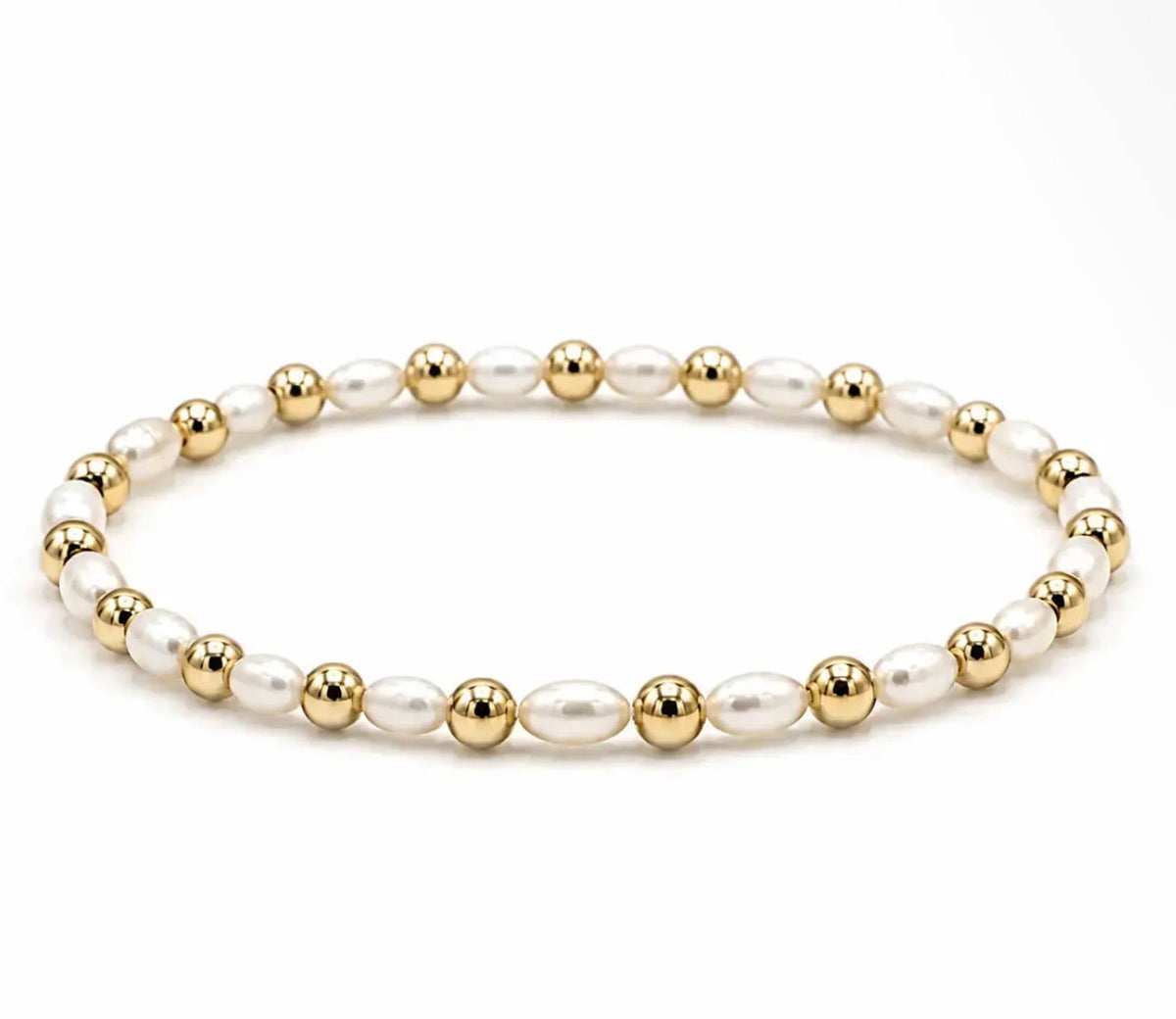 E.G. 4mm Montauk 14k gold & pearl