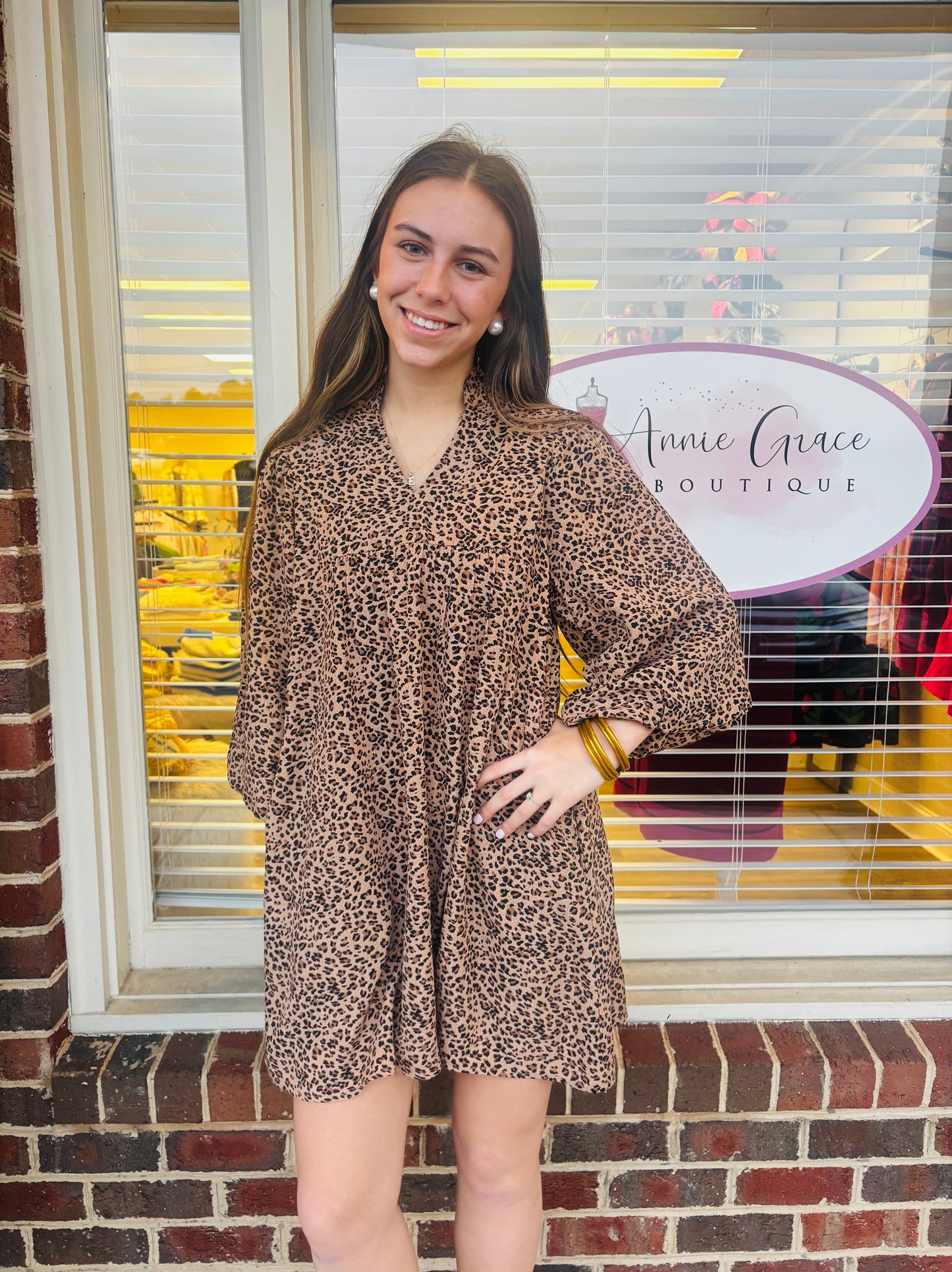 Babydoll leopard Print Dress