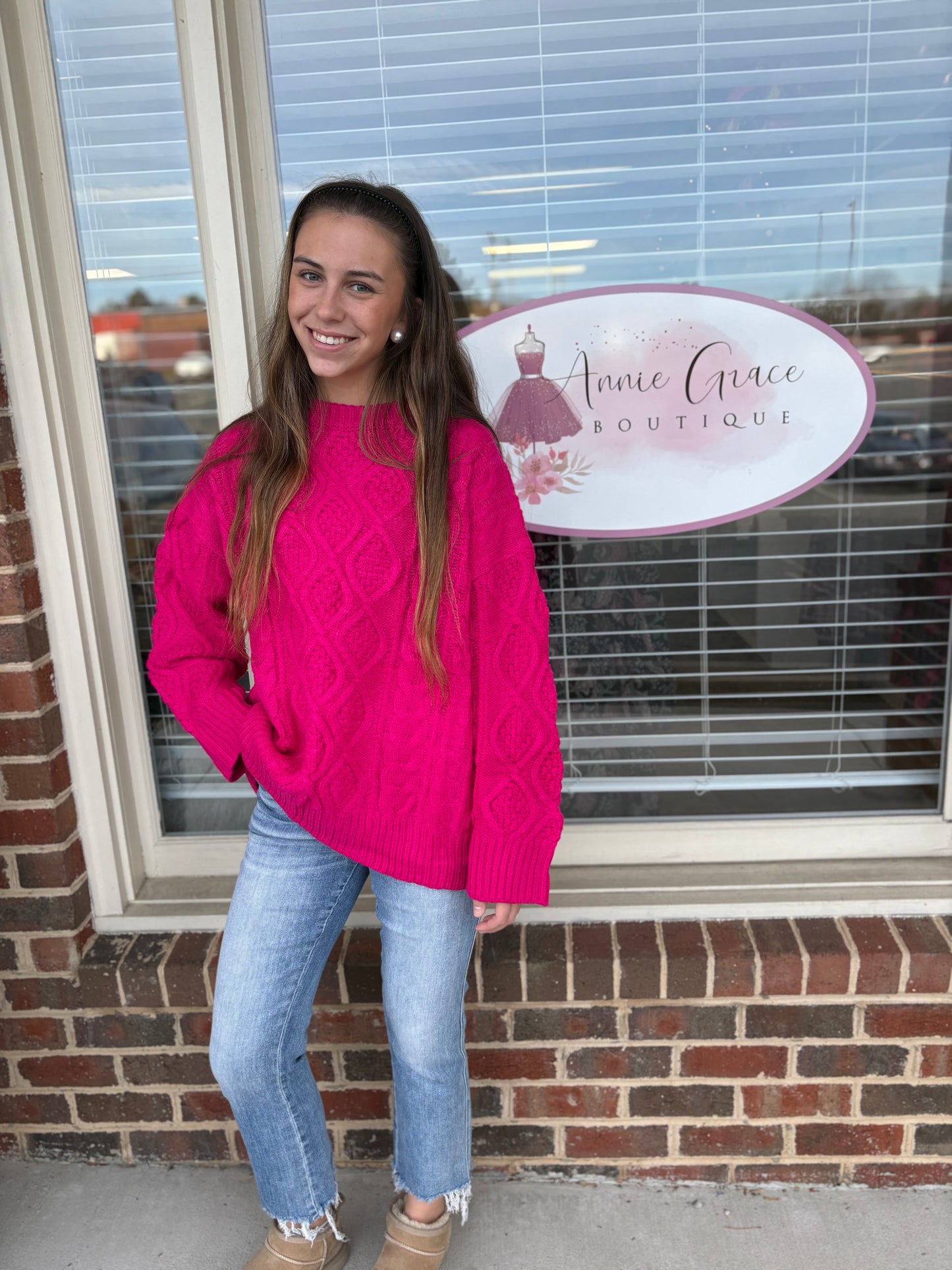 Pretty in pink sweater