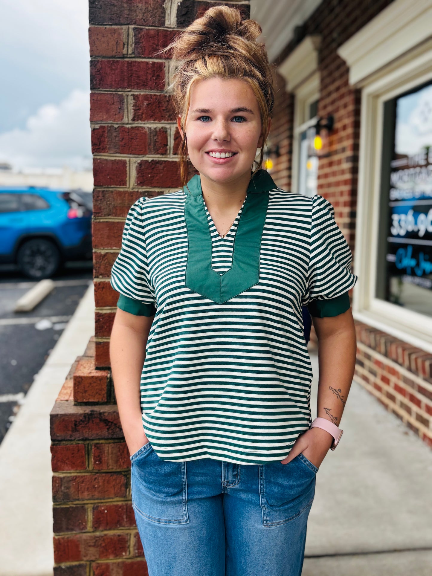 Evergreen Elegance Top