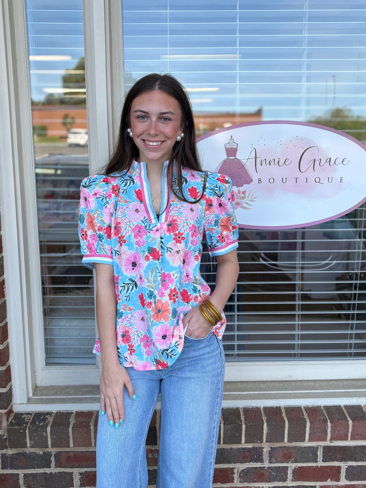 The Petal Pop blouse