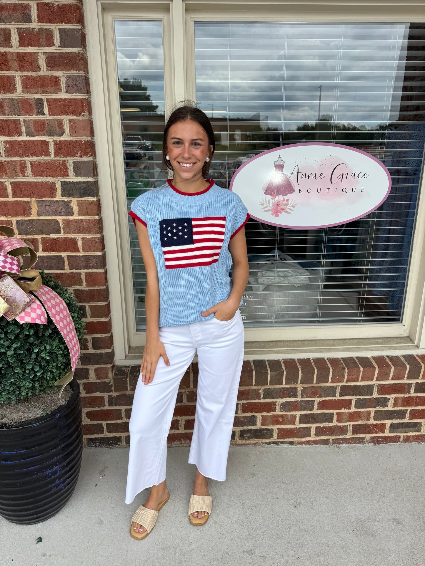 American Flag Sweater