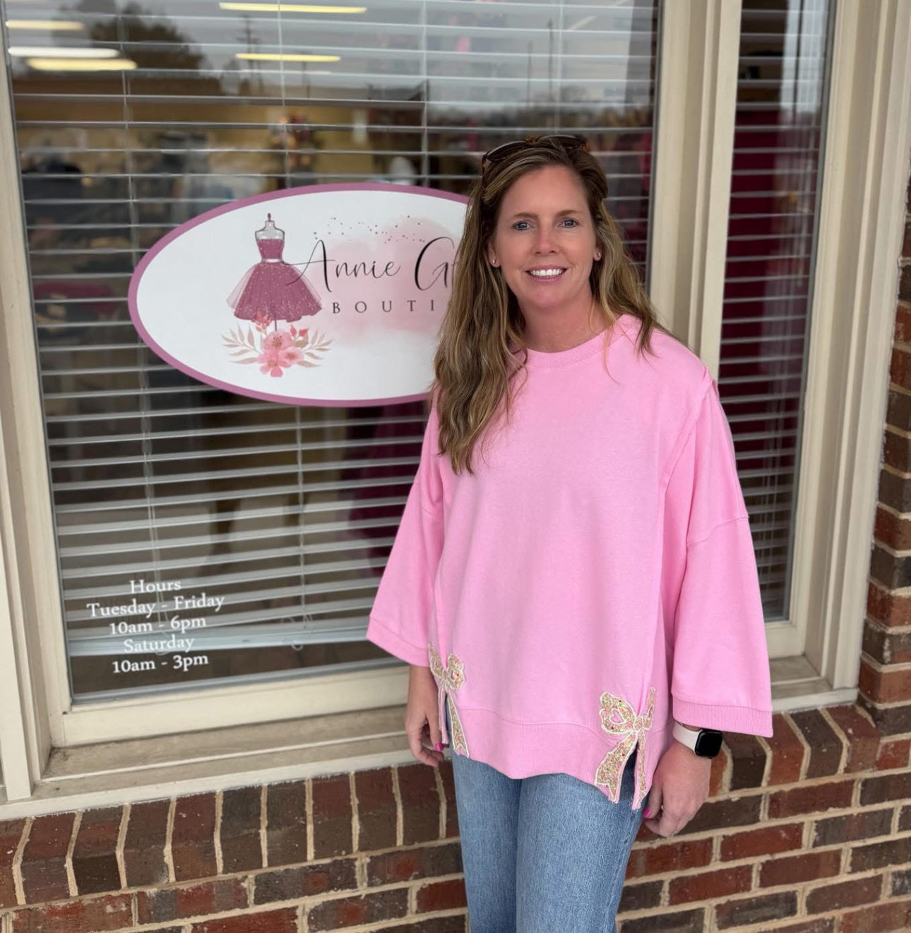 Pretty in Pink Bow Top