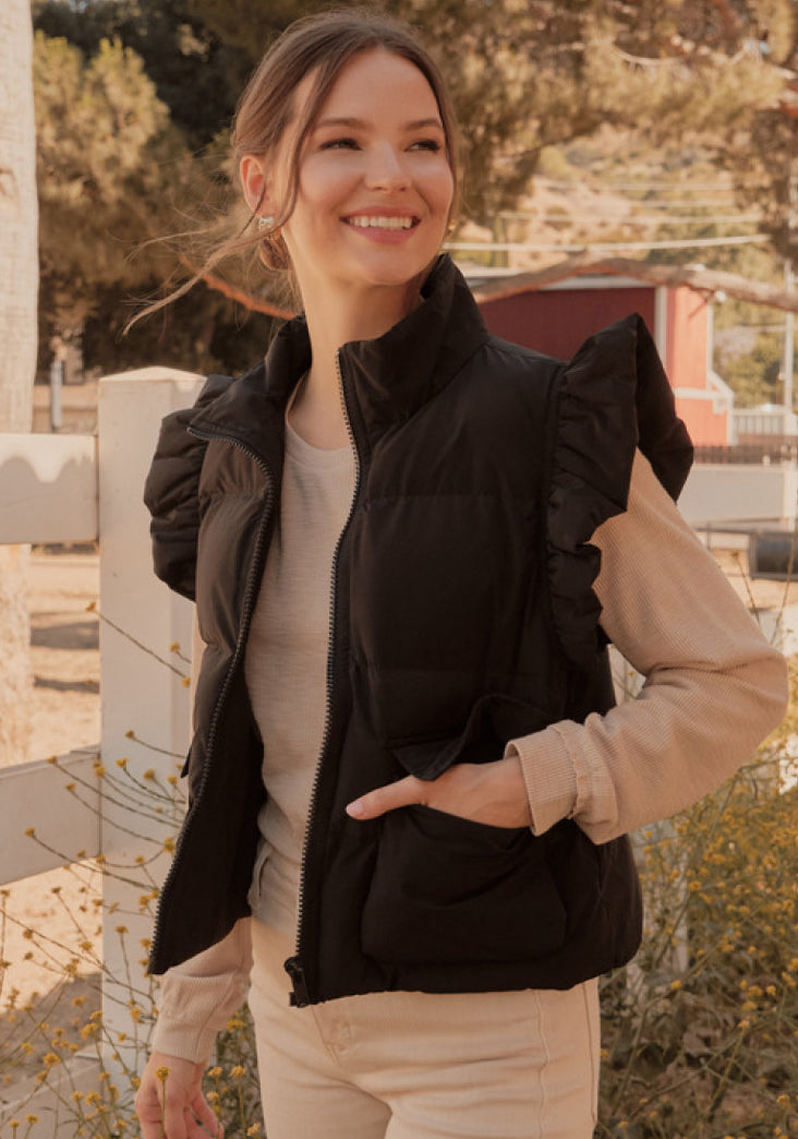 Black Puffer Vest
