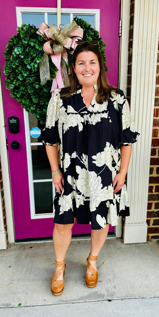 Black Floral Dress