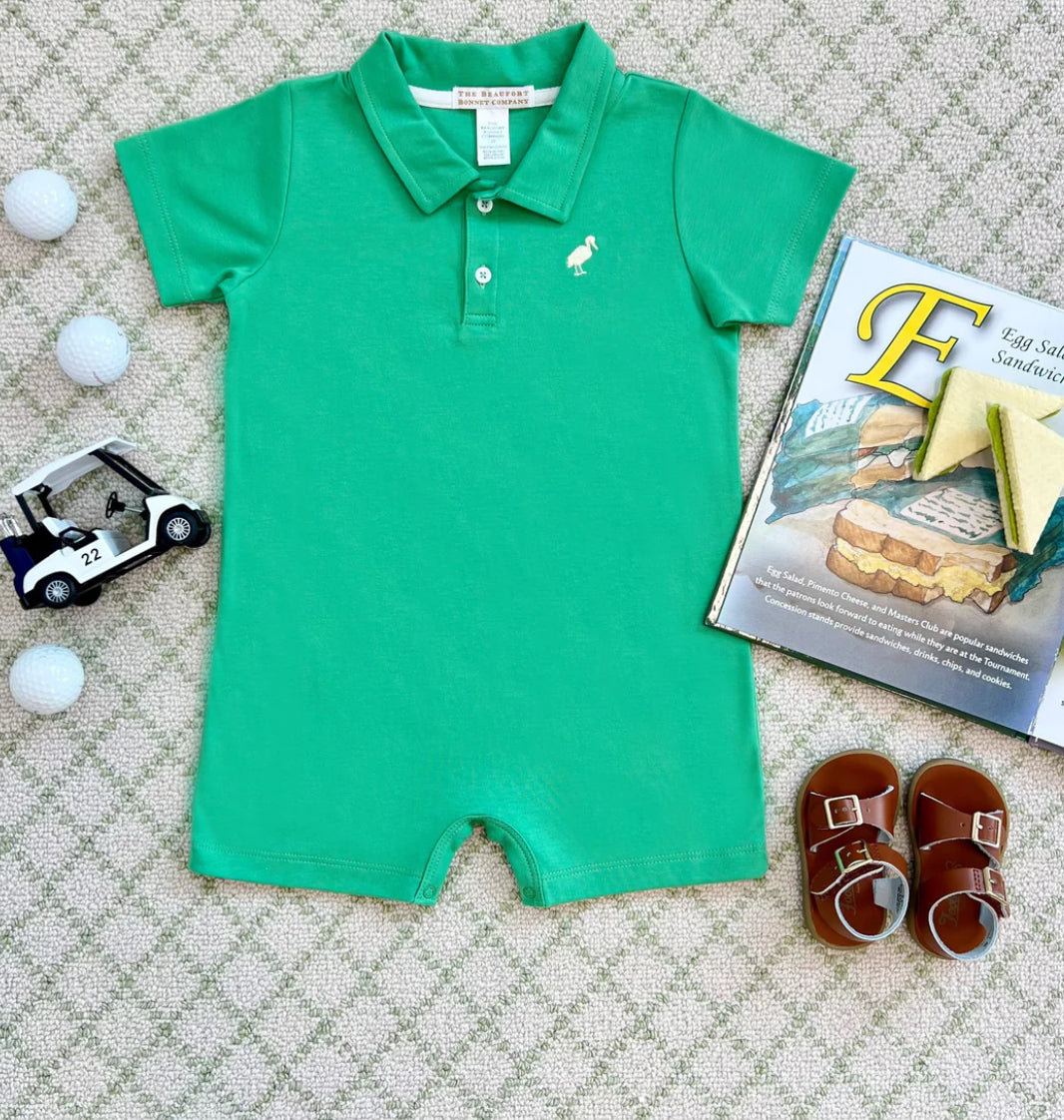 Sir Popers Romper Kelly Green