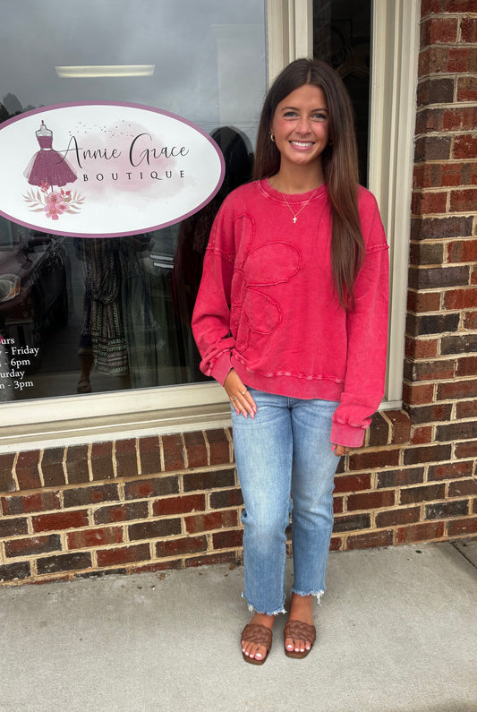 Flower patch pullover