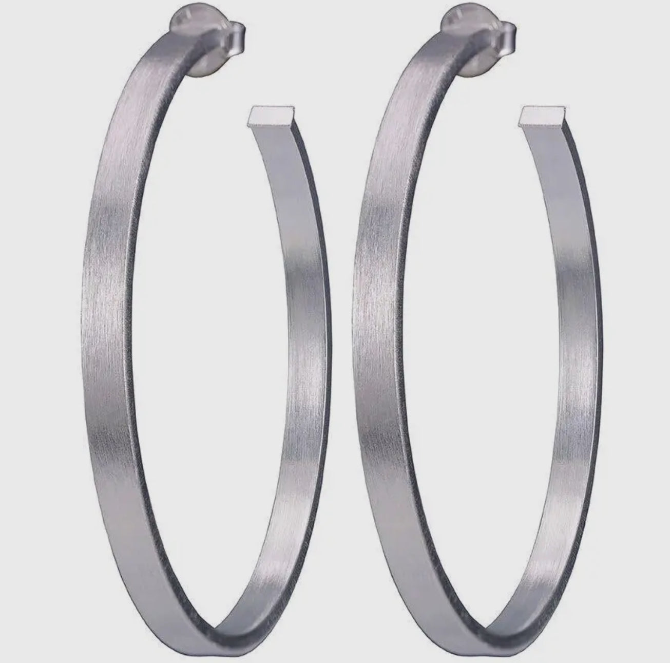 Small Lunaria Hoops silver plated