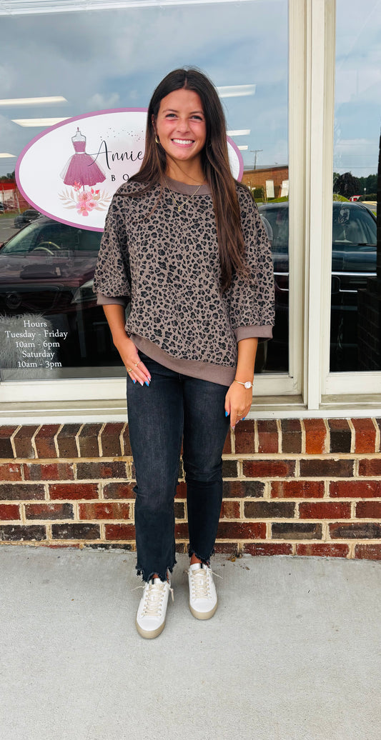 Animal Knit Jacquard Top
