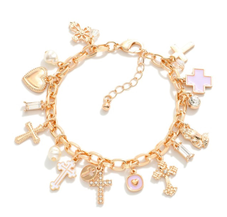 Cross Charm Bracelet
