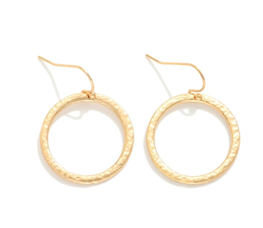 Hammered Hoop Earrings