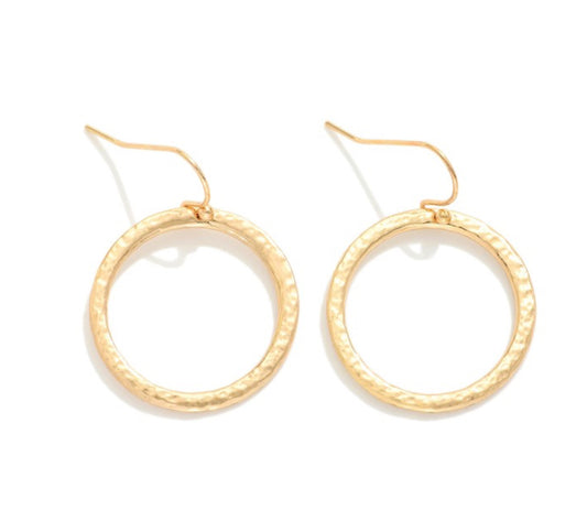 Hammered Hoop Earrings