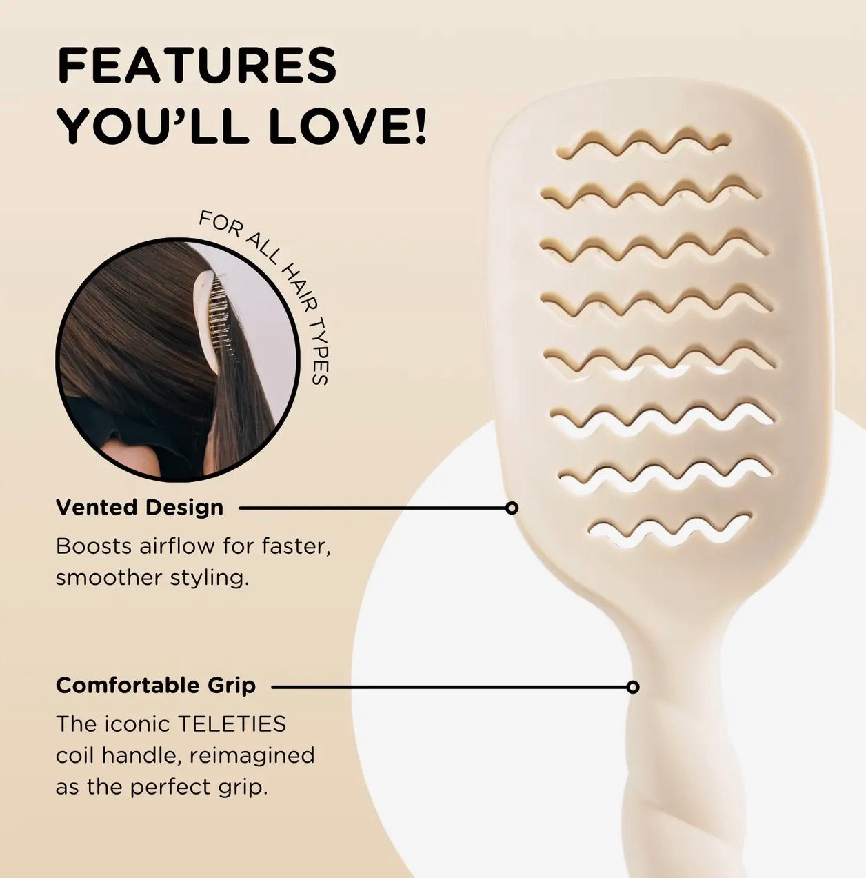 Teleties Vented Hair Brush