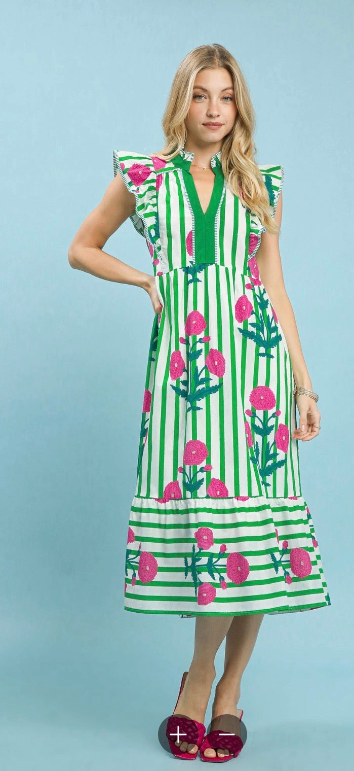 Botanical stripe Dress