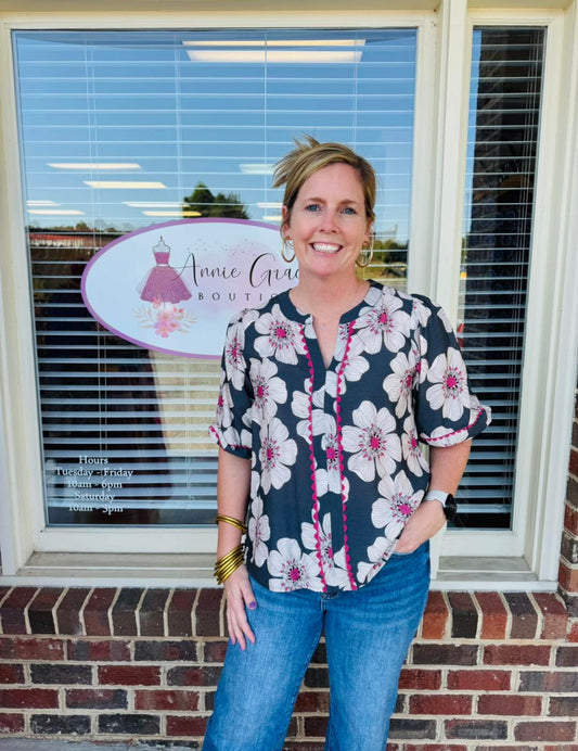 Midnight bloom top