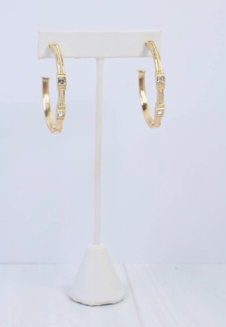 Ania textured hoops