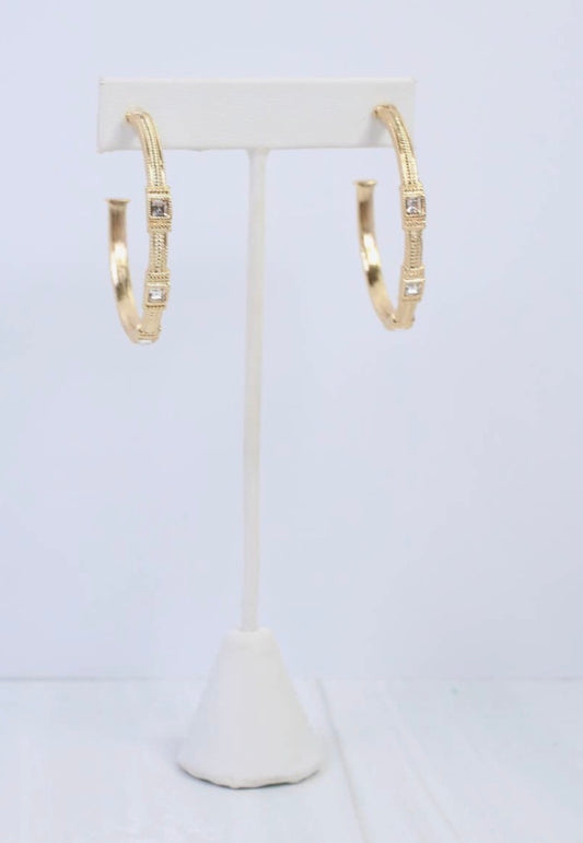 Ania textured hoops