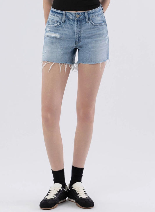Denim High Rise Shorts