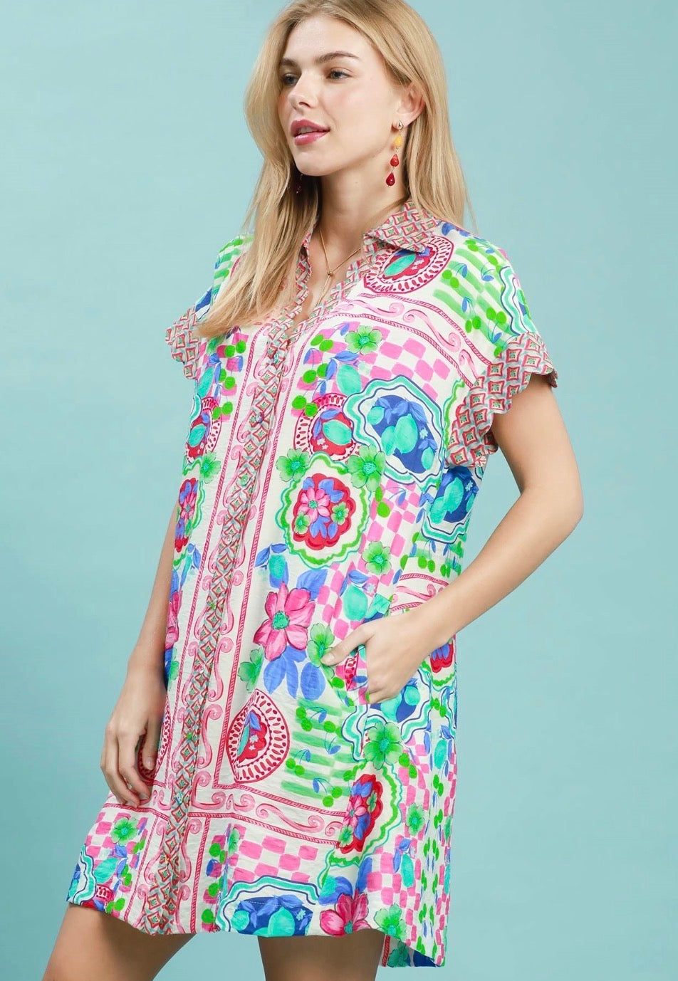 Tropical Mosaic Dress
