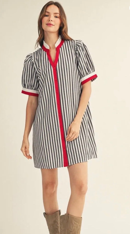 Cherry Lane Striped Dress