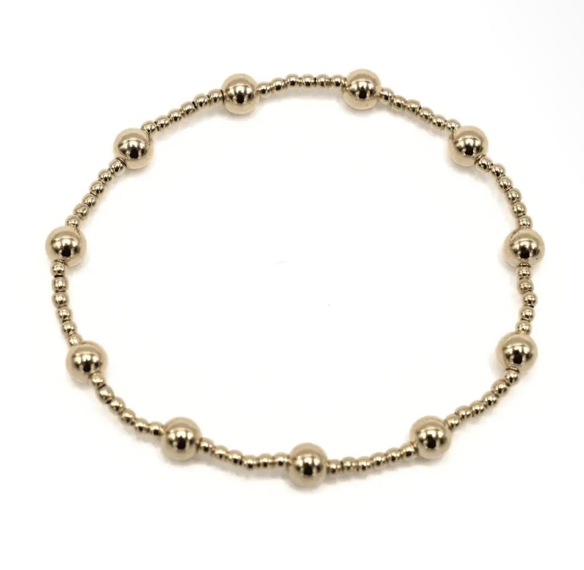 E.G. Malibu 2x5 14k Beaded Bracelet