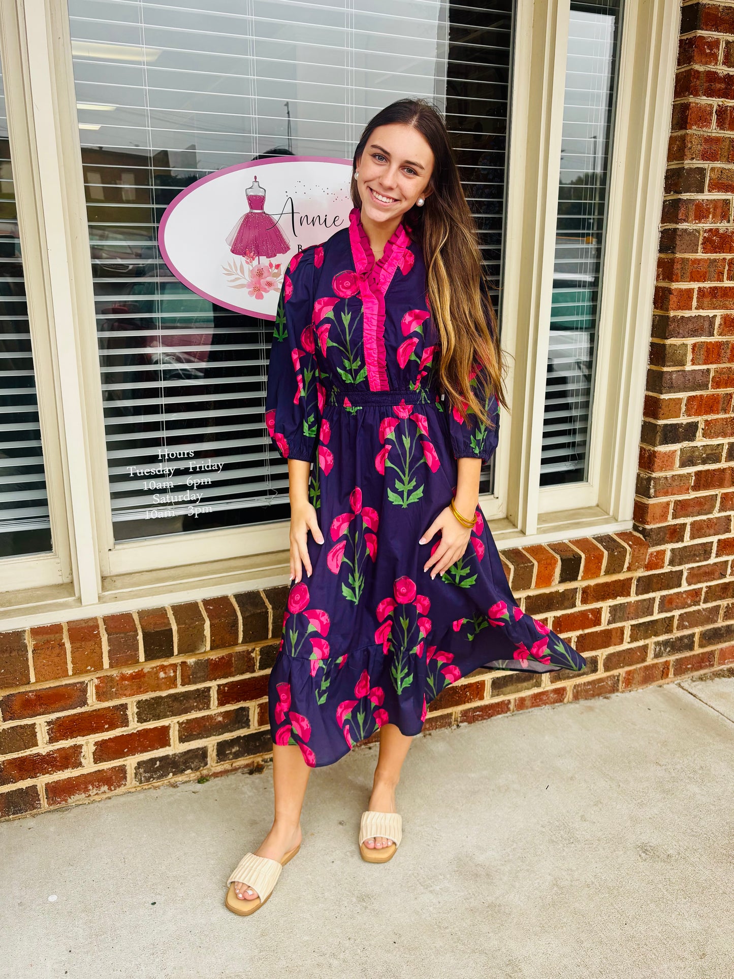 Rose Vine Midi Dress