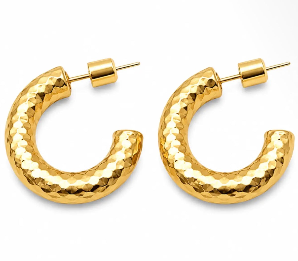 E.G. Allure 20mm Brushed Gold Hoops