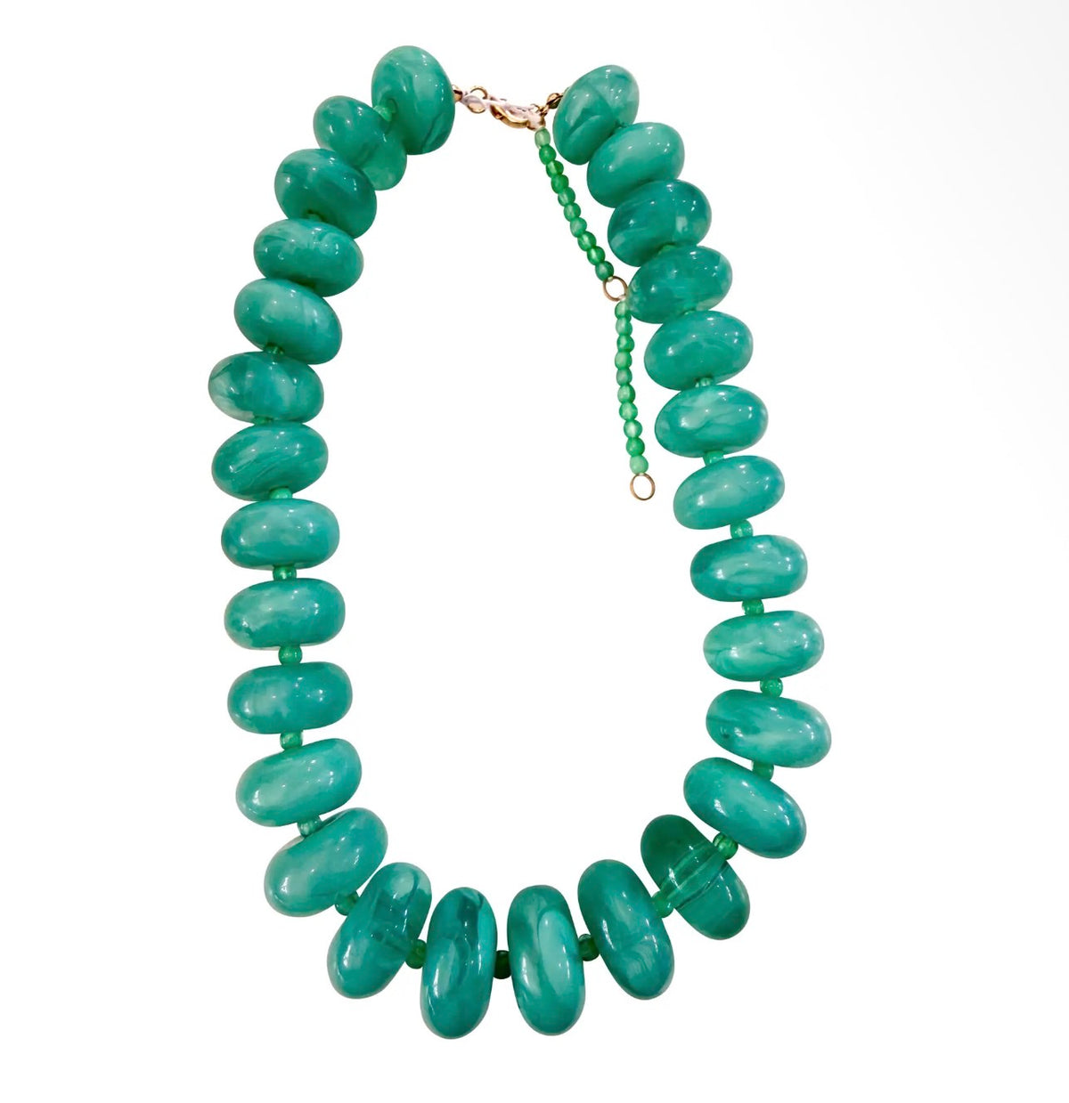 Bailey Chunky Beaded Necklace - Turquoise
