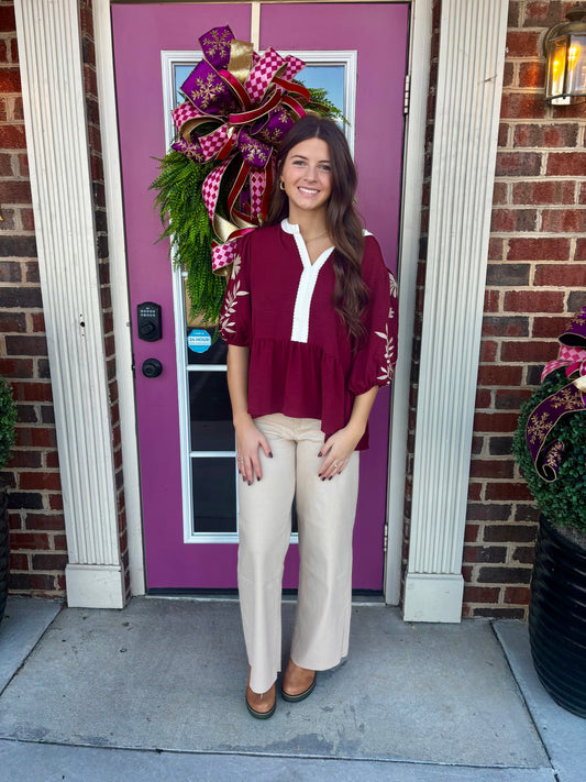 Khaki soft stretch high waisted pants