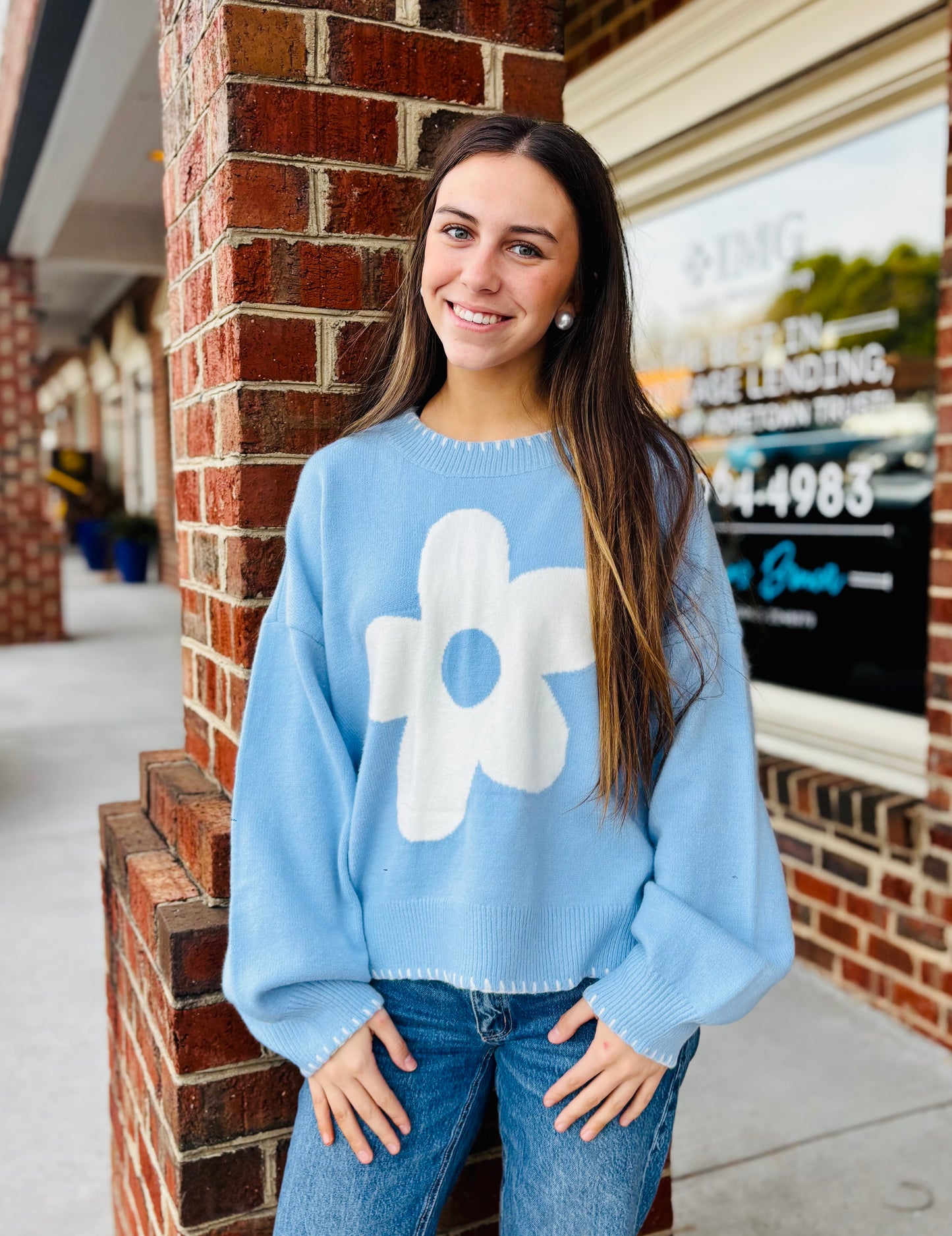 Frosted Daisy Sweater