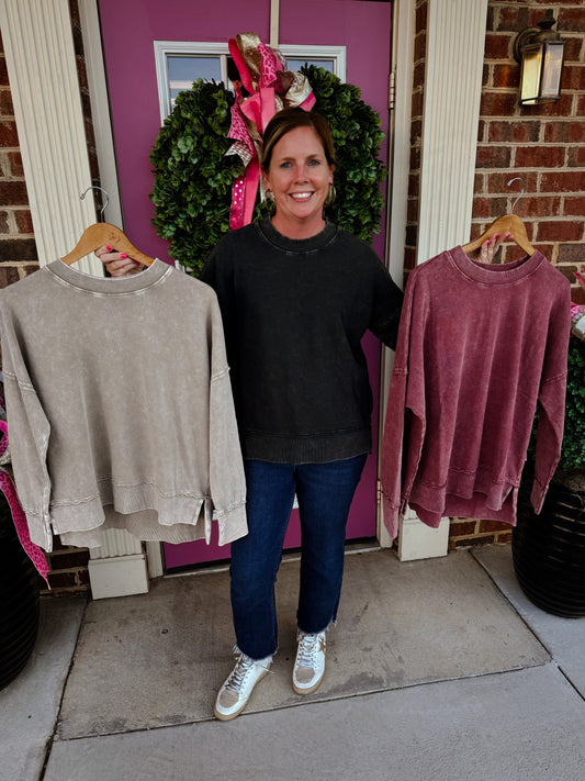 Mineral Washed Pullover