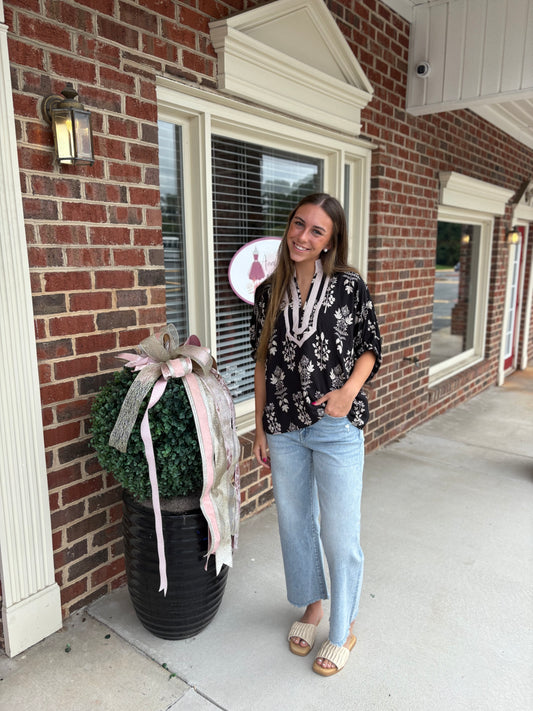 Botanical Print Top