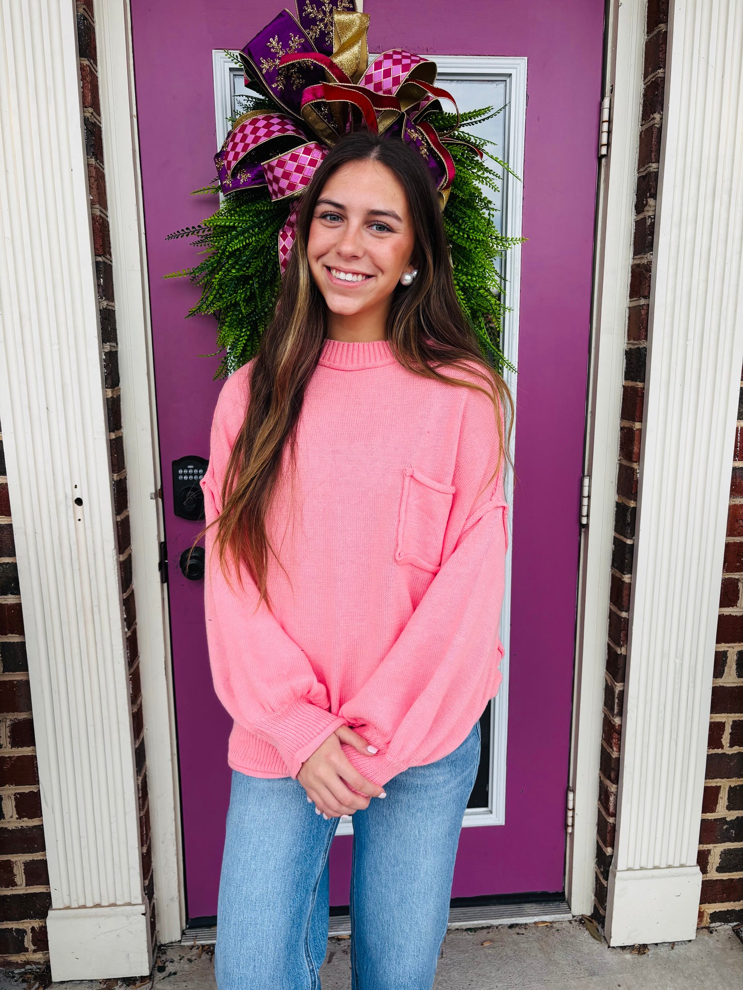 Coral Pink Sweater