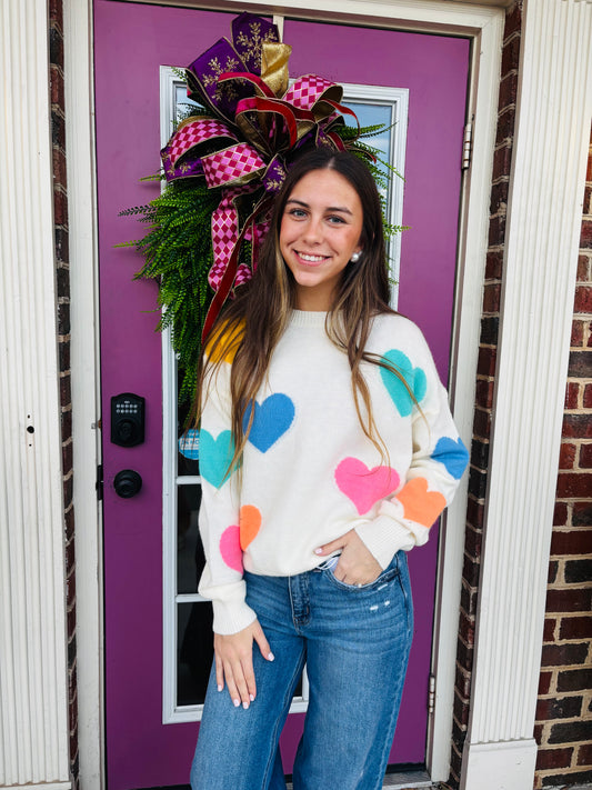 Playful Hearts Sweater