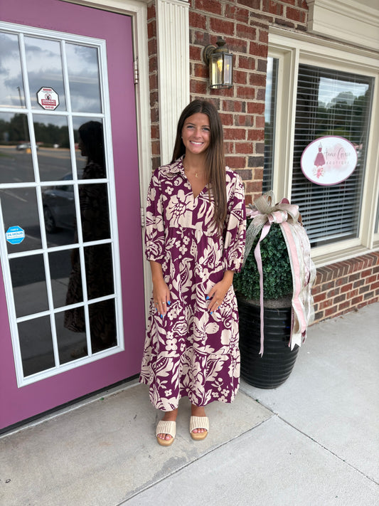 Floral Print Midi Dress