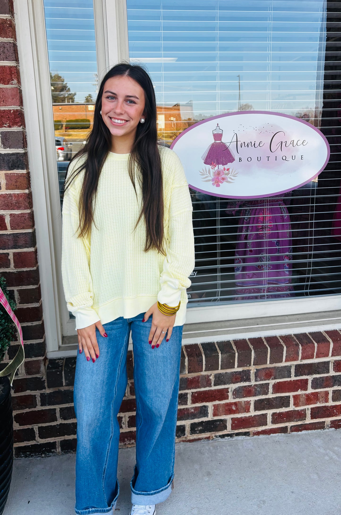 Mineral Washed Thermal Pullover