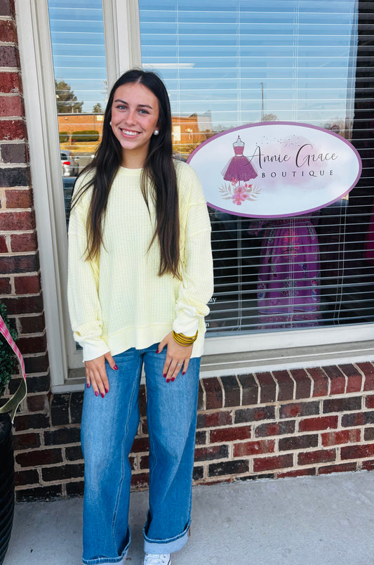 Mineral Washed Thermal Pullover