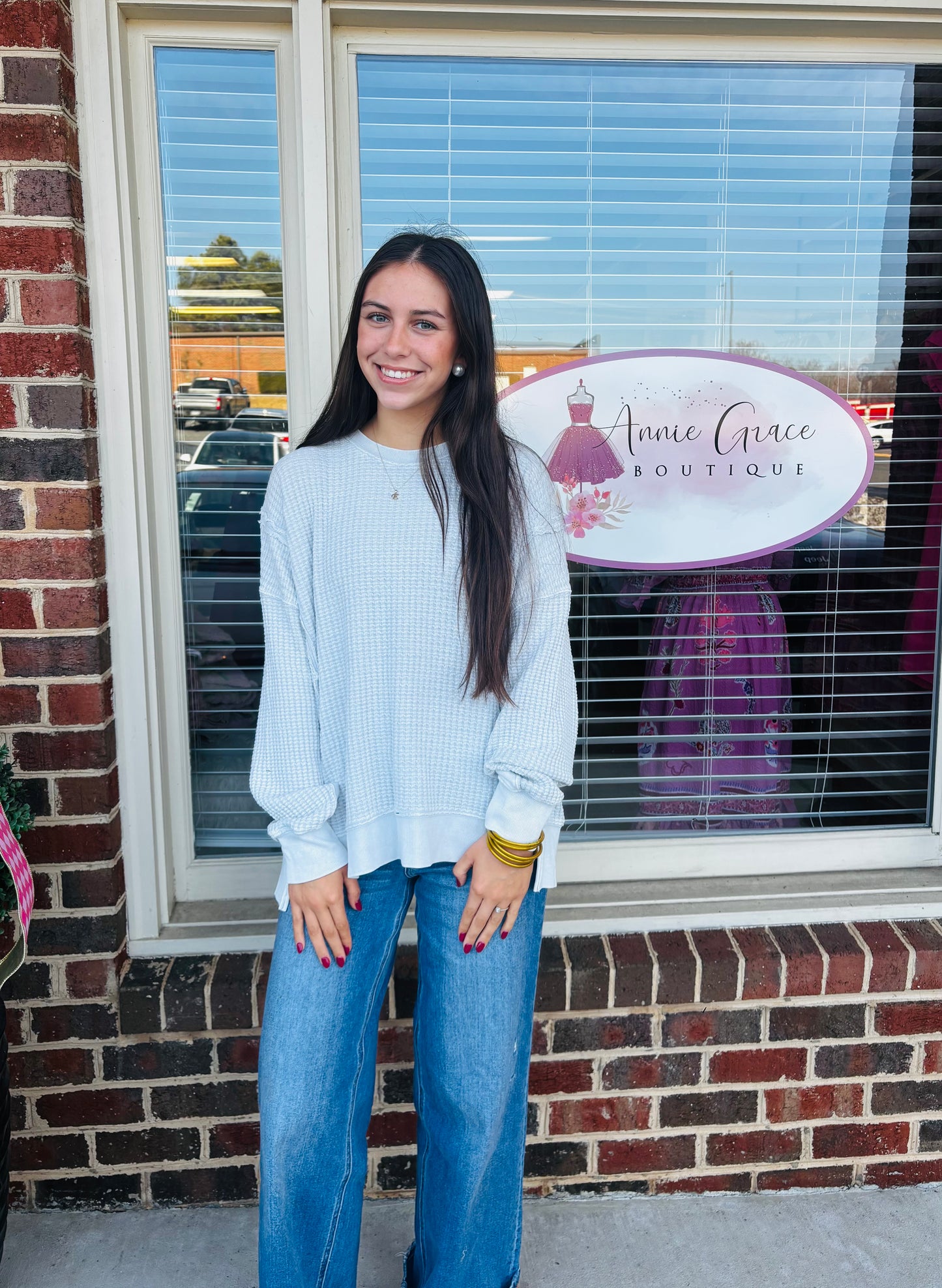 Mineral Washed Thermal Pullover