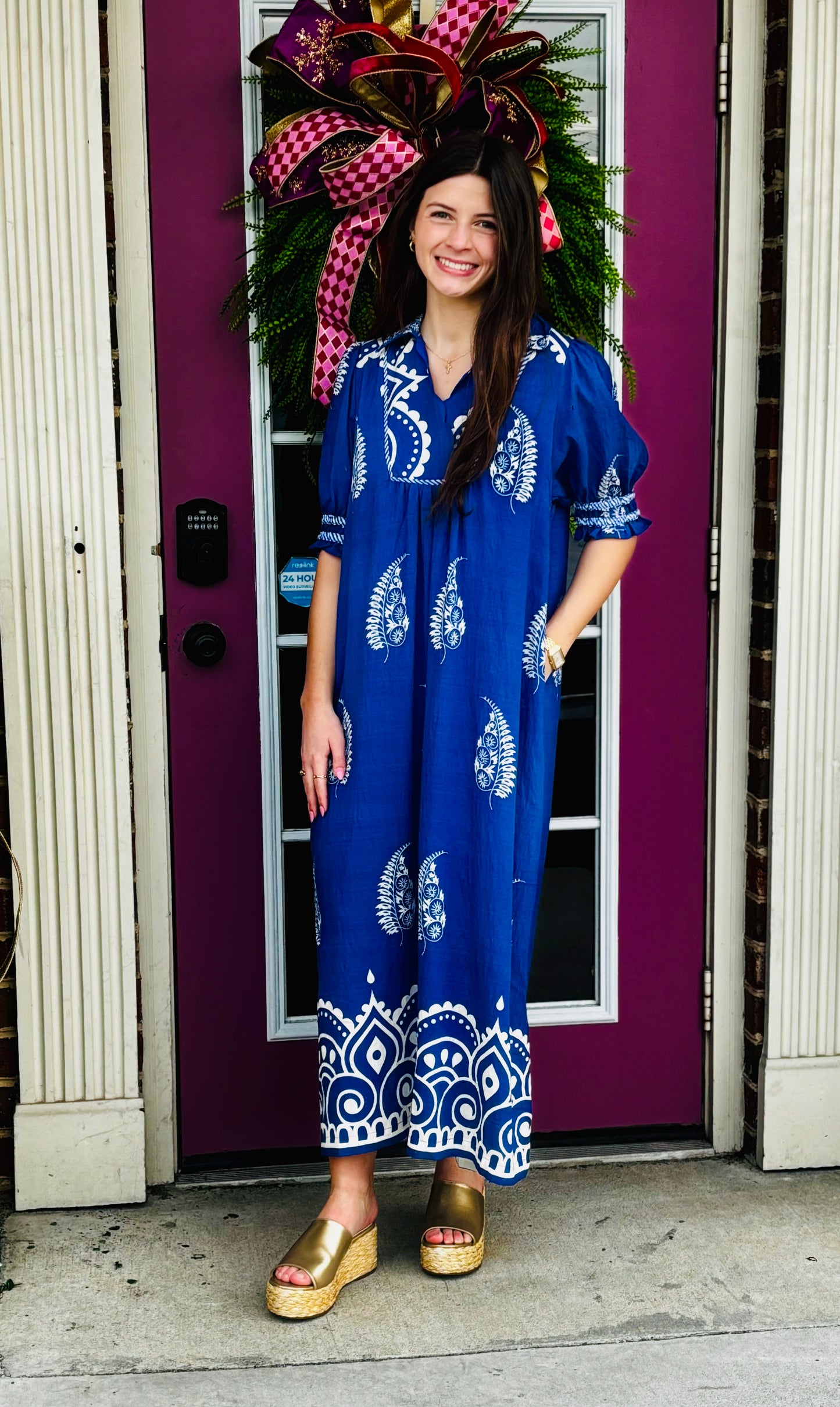 The Seaside Paisley Dress