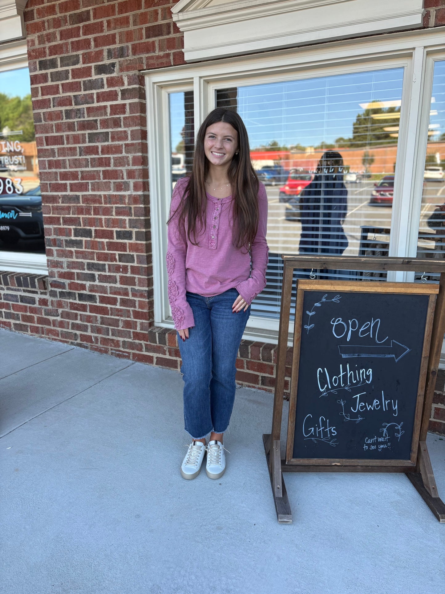 CROCHET LACE DETAILING WASHED COTTON SLUB TOP