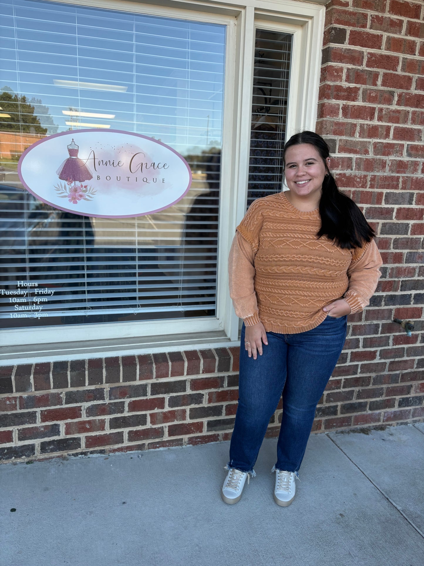 CABLE KNIT WASHED SWEATER TOP