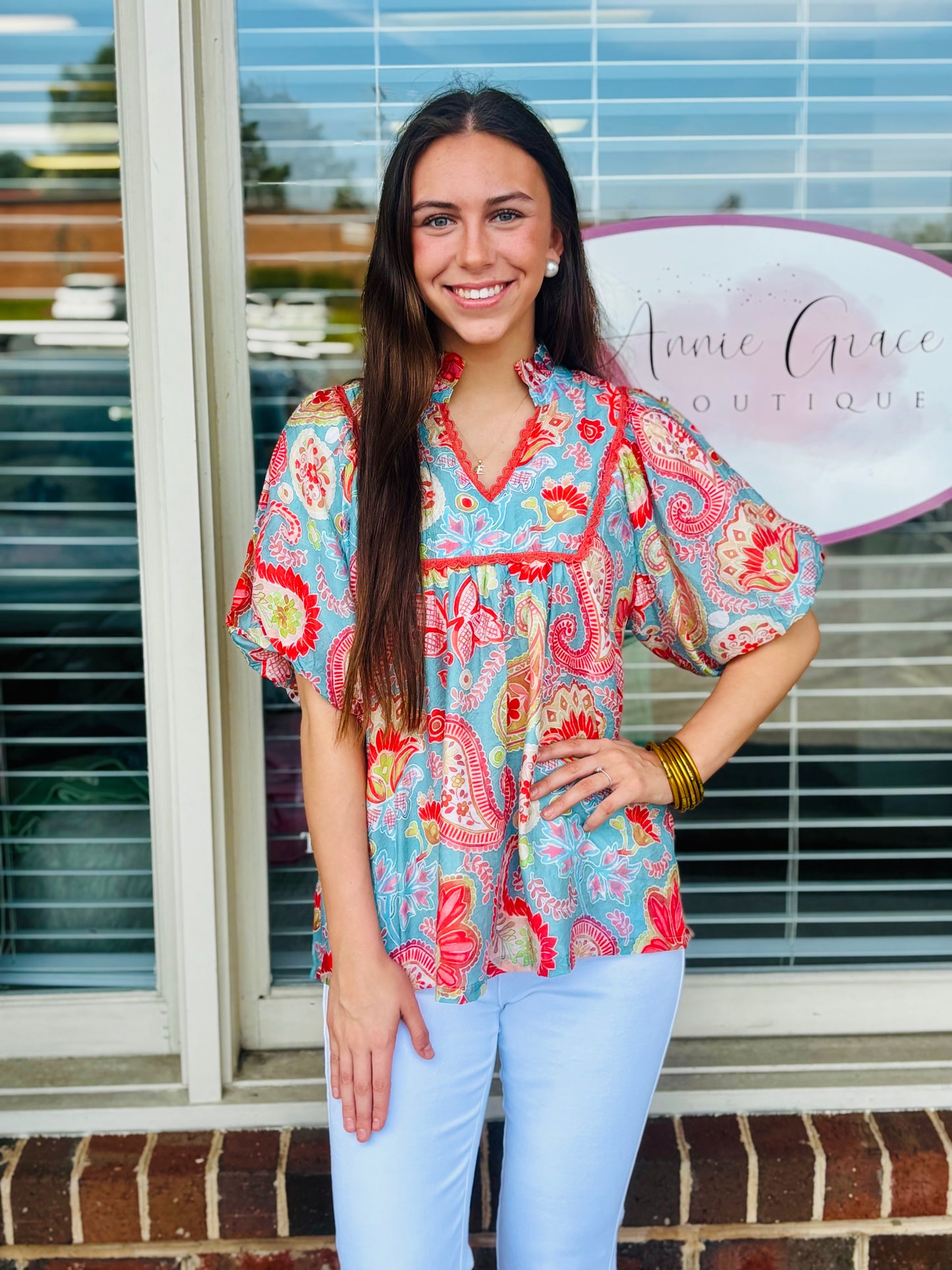 Paisley Print Blouse