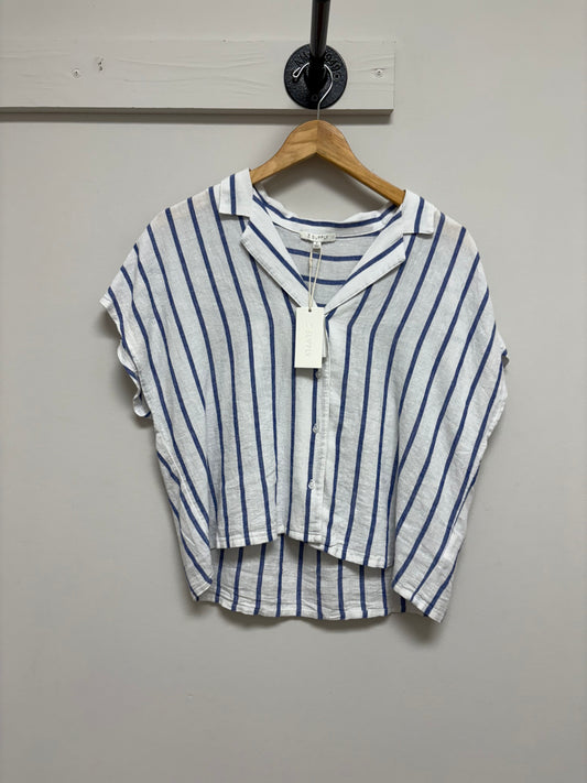 Palace Blue Button Down Top