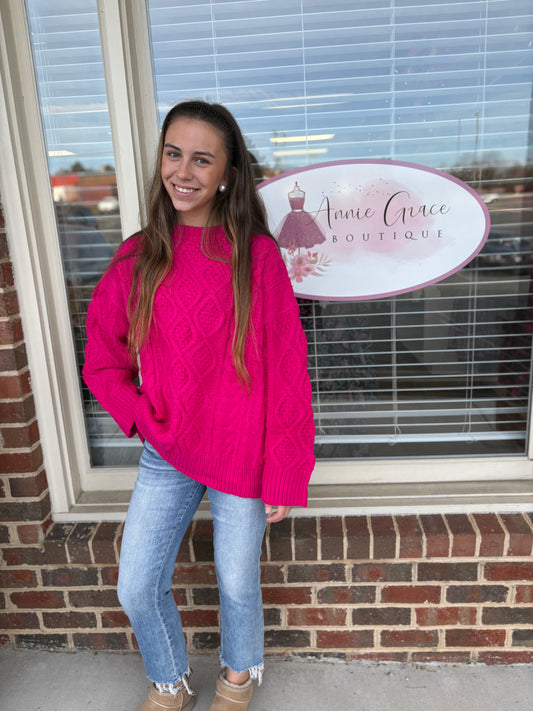 Pretty in pink sweater