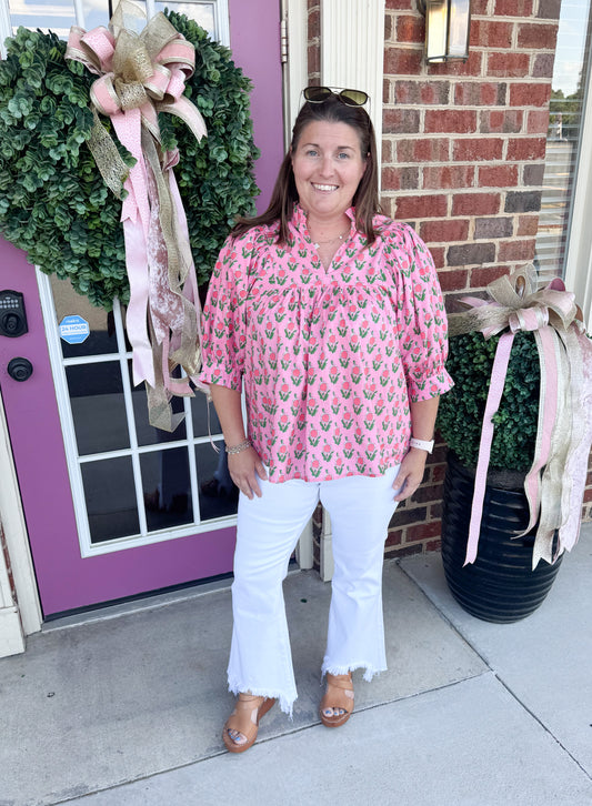 Pink Floral Top